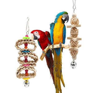 8 paquets de jouets à mâcher pour oiseaux perroquets, jouets à déchirer en bois pour oiseaux, jouets naturels en sachet OPP, jouets pour animaux, produits d'entraînement pour animaux de compagnie, 10 pièces - Product Image 4