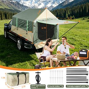 FBSPORT Fabricante de Tiendas de Campaña para Camionetas OEM, Tiendas Familiares Extra Grandes, Tienda Inflable Hermética para Camioneta GMC <span class=keywords><strong>Sierra</strong></span> - Product Image 6