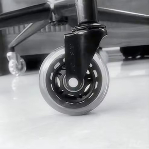 Roues pivotantes silencieuses en PU de 2,5 et 3 pouces, style patins à roulettes, noires transparentes, modernes, réglables, universelles, charge 35 kg - Product Image 5