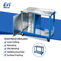 Carro de Herramientas de Aluminio CNC con Tratamiento de Superficie de Óxido, Capacidad Personalizable, Carro con Ruedas Giratorias