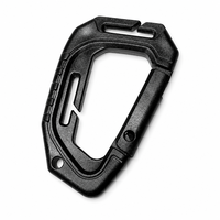 Mousqueton classique en POM avec anneau en D, 91 mm, léger (24 g), pour laisse de chien, sac à dos, équipement de plein air, porte-clés, noir olive, OEM