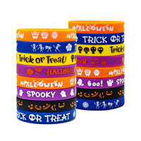 Bracelets en silicone personnalisés avec logo citrouille Happy Halloween pour cadeaux de fête, événements, livraison rapide d'usine, prix bas