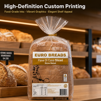 Sacs à pain micro-perforés transparents sur mesure OEM, directement de l'usine, pour présentation en boulangerie, emballage pour acheteurs en gros