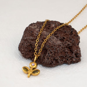 Collane alla Moda <span class=keywords><strong>con</strong></span> Ciondolo a Forma di Fiore, Stile Dolce e Grazioso, <span class=keywords><strong>Collana</strong></span> Zodiacale Placcata in Oro 18K PVD in Acciaio Inossidabile - Product Image 4