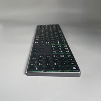 Clavier d'ordinateur sans fil en alliage d'aluminium IMB-8300UL mince 2.4G BT touches à ciseaux avec lumière LED unique Rechargeable nouveau produit