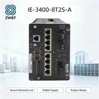 Commutateur Cisco Catalyst IE-3400-8T2S-A, commutateur industriel robuste, 8x 1G RJ45, 2x 1G SFP, couche 3, -40°C à 75°C, licence Network Advantage