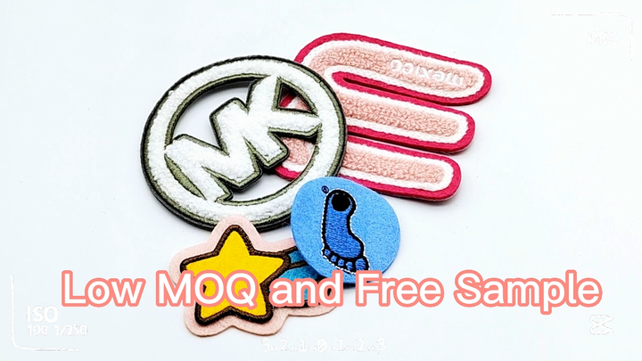 Wholesale Embroidery Glitter Chenille Patches Love Logo Iron on