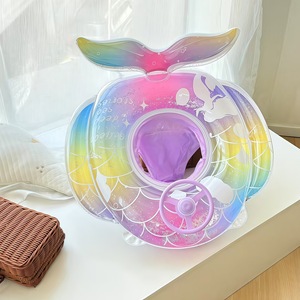 Flotador Inflable para Piscina con Asiento Infantil y Volante, Diseño de Sirena Colorida para Niños - Product Image 4