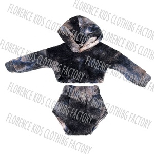 DH OEM conjuntos de ninas púrpura tie Dye invierno Niño Sherpa legging trajes niñas conjuntos de ropa para 11 años de edad - Product Image 5