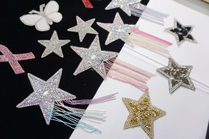 DIY ropa personalización chaquetas sombreros y accesorios estrella brillante diamantes de imitación hierro-en parche autoadhesivo pegatina de diamantes de imitación - Product Image 6