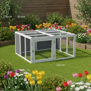 Offre Spéciale en gros personnalisé pas cher grand extérieur en bois lapin maison lapins huches cage lapin huche avec fil de fer barbelé - Product Image 3