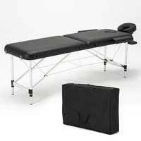 Table de massage manuelle pliable HICOMED de haute qualité, en alliage d'aluminium, réglable, pour tatouage et soins de beauté