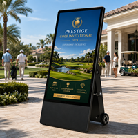 AIYOS OEM ODM Proveedor de Carteles Digitales para Exteriores, Pantalla LCD Impermeable de 43 y 55 Pulgadas con Batería Recargable y WiFi CMS