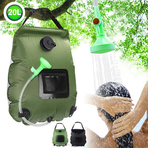 <span class=keywords><strong>Douche</strong></span> de camping portable de voyage personnalisée, chauffage solaire, sac de <span class=keywords><strong>douche</strong></span> de camping de 5 gallons/20 L, plastique pour la plage, la natation, la randonnée, les toilettes - Product Image 2