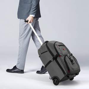 Mochila para Portátil Grande Gris Unisex, Novedad de 2025, Mochila Impermeable con Ruedas para Viajes - Product Image 1