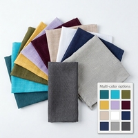 Décoration de table moderne, accessoire de vaisselle réutilisable pour serviette en polyester slub