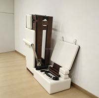Machine de Pilates professionnelle en bois de noyer, équipement de fitness durable et portable, Reformer pliable, boîte en bois commerciale pour le corps