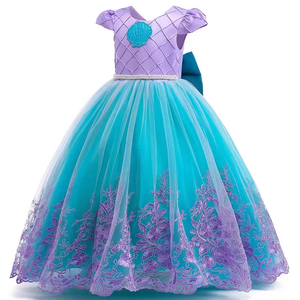 Sirène <span class=keywords><strong>Ariel</strong></span> Costume Fille Princesse Cosplay Enfants De Luxe Broderie Robe pour Carnaval Halloween Fête - Product Image 1