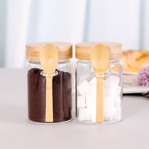 Bocaux en verre hermétiques pour la maison, contenants pour flocons d'avoine, collations pour le petit-déjeuner, pouding aux graines <span class=keywords><strong>de</strong></span> <span class=keywords><strong>chia</strong></span>, rangement alimentaire avec couvercles et cuillère - Product Image 5