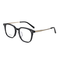 Montures de lunettes optiques en acétate rétro vintage de marque de luxe, étui à lunettes léger, design rectangulaire pour unisexe, toutes formes de visage
