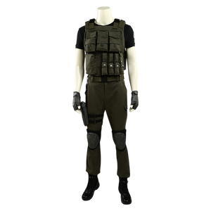 Op maat gemaakte Resident Evil Chris Redfield Halloween tv-film volwassen cosplay kostuums voor evenementen en optredens - Product Image 1