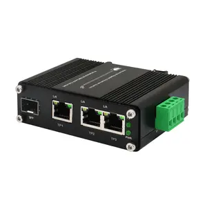 Ethernet Switch Industrial Mini 3-port Gigabit 10/100/1000T + 1-port 100/1000X Aluminum Case 5W 12gbp have Stock