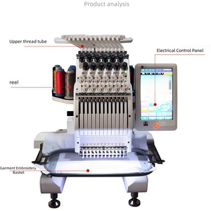 Nuevo equipo de bordado Dahao de cabezal único, automático, computarizado y de alta velocidad, para parches, calzado plano 3D y calcetines, con entrega a domicilio - Product Image 3