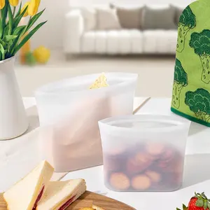 بسعر الجملة حقيبة حفظ وحفظ الطعام من السيليكون فراغية القابلة لإعادة الاستخدام حقيبة غلاف لانش بوكس حقائب للأطفال