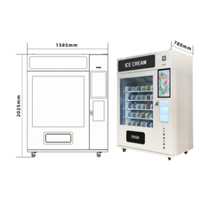 Jsk Đông Lạnh Trái Cây Sinh Tố Và Đồng Tiền Hoạt Động Kem Máy Bán Hàng Tự Động Cho Bán Lẻ Và Thực Phẩm Dịch Vụ Không Gian - Product Image 1