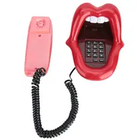 Multi-Functional Red Large Tongue Shape Telephone