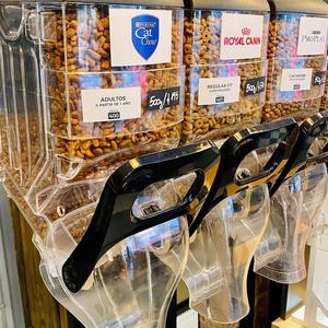 Küçük Boy Evcil Hayvan Maması Köpek Kedi Mama Kapları Toplu Mama Dağıtıcısı Evcil Hayvan Maması Sergileme için Yerçekimli Kutular - Product Image 1