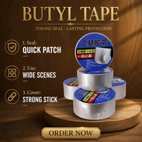 Ruban Butyle Auto-adhésif pour Réparation de Fuites de Toiture, Patch Étanche pour Toiture en Acier Coloré, Bande Imperméable Transfrontalière