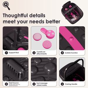 Fuß-Spa-Massage gerät Wasserstrahlen, Pediküre-Zentrum mit 3 Aufsätzen Klappbares Fuß massage gerät - Product Image 4