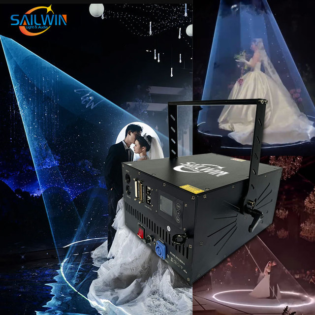SAILWIN DMX512 Full Color Animated Laser Light APP Touch Screen Animation for Wireless DJ Party Nightclubs Stage Lighting
