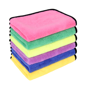 Serviette en <span class=keywords><strong>microfibre</strong></span> double face en tissu polaire corail ultra absorbante et à séchage rapide pour l'entretien et le lavage des voitures - Product Image 1