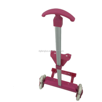 Poignée télescopique réglable en aluminium pour bagages, avec roue en PU pour monter les escaliers, pour sacs de pilotes et d'équipages de cabine
