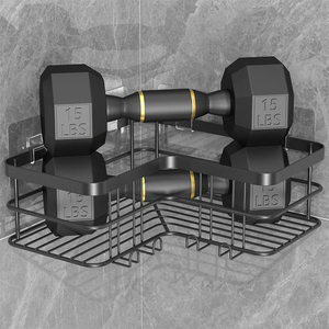 Stainless Steel Kitchen Iron Corner <strong>Shower</strong> Rack Standard Low Price Bathroom Hanging Corner <strong>Storage</strong> <strong>Shower</strong> Rack No Drilling - Product Image 2