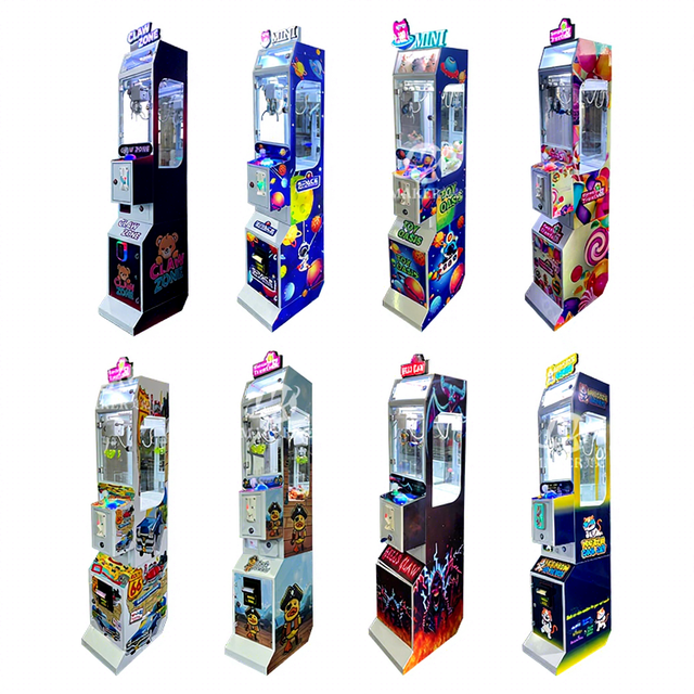 MAKER 5 Style Mini Claw Machine with Bill Acceptor Small Toys Prizes Gift Candy Arcade Metal Coin Operated Games Doll Machine