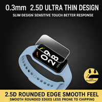 Protection d'écran en verre trempé ultra fin anti-empreintes digitales, anti-huile, anti-éclats pour Xiaomi Watch Mi Band 9 Active