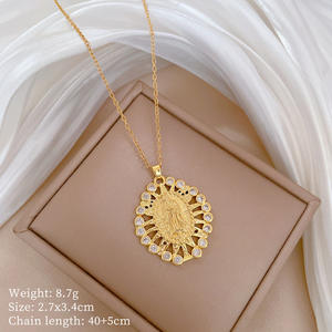 BOYI venta directa de fábrica Cadena de acero inoxidable lindo colgante dijes Collar para mujeres - Product Image 1