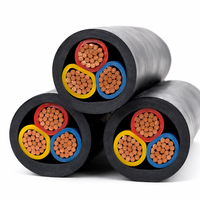 Cable de Alimentación de 3 Núcleos con Aislamiento de Goma de 250V, Conductor de Cobre de 1.5-240 mm², Cable de Suministro Eléctrico Subterráneo Industrial