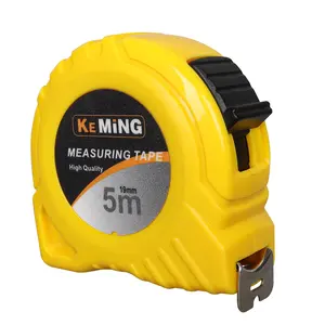 סרט מדידה כבד נעילת אגודל ABS מארז סרט מדידה צהוב סרגל מטרי באיכות גבוהה