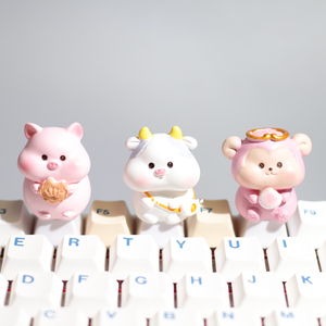 Tùy Chỉnh Phim Hoạt Hình Nhựa Phim Hoạt Hình Keycaps Với Màu Sắc Thay Đổi & Trọng Lượng Nhẹ Thiết Kế Cho Bàn Phím Cơ Khí Độc Đáo <span class=keywords><strong>Keychain</strong></span> Bộ Sưu Tập - Product Image 1