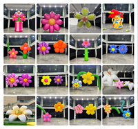 Décoration florale gonflable géante multicolore de 4,75 m de haut, autoportante, pour l'extérieur, idéale pour le printemps