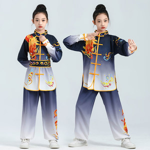 Trajes Tradicionales de Tai Chi para Niños, Uniforme de <span class=keywords><strong>Wushu</strong></span>, Traje Tang, Uniforme de Kung Fu, Ropa Ligera de Entrenamiento para Niños - Product Image 6