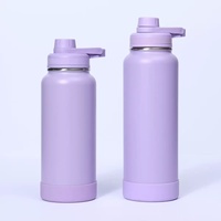 Bouteille d'eau sportive isolée sous vide 350ml 600ml 800ml 1000ml, gourde métallique réutilisable, impression de logo personnalisée acceptée