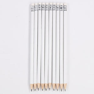 All'ingrosso a buon mercato rotondo colore argento rosso gomma HB matita affilato matite Hotel con Logo OEM - Product Image 6