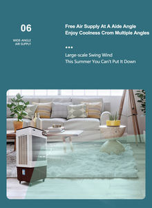 Refroidisseur d'air portable 40L à énergie solaire et batterie avec commande <span class=keywords><strong>mécanique</strong></span> à 6 vitesses pour les pièces et l'extérieur - Product Image 6