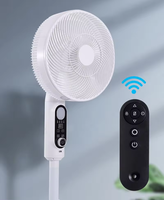 Ventilateurs solaires de 14 pouces à fixation murale, oscillants, avec télécommande, pour la maison, le bureau, la chambre, le salon, le garage, produit ménager
