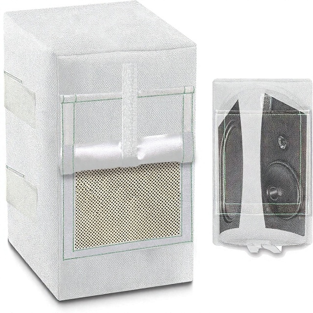 Maple Joy 1PC Waterproof Outdoor Speaker Cover 600D Polyester White for C-Bracket Mounted Speakers Fits Klipsch AW-650